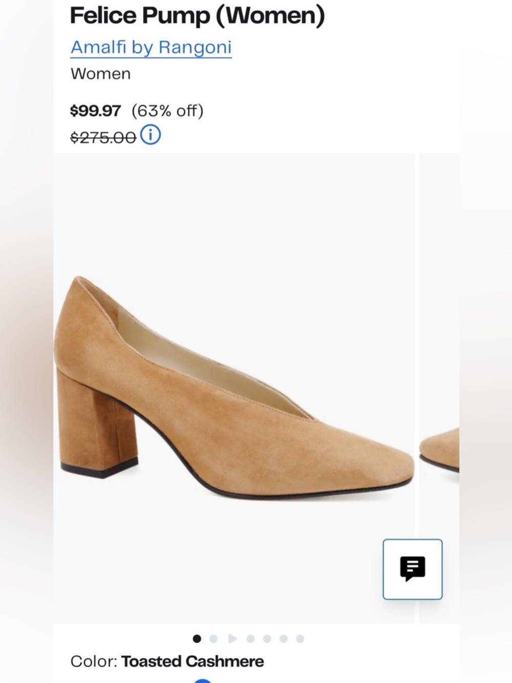 Amalfi Toasted Cashmere Suede Block Heel Pump